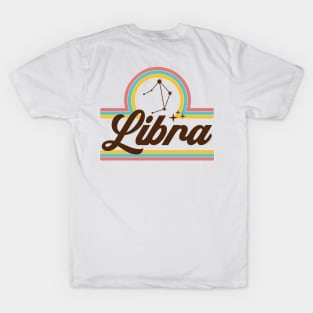 Vintage Retro Libra Sign star constellation T-Shirt